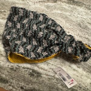 Missoni Mustard Yellow Knit Headband with Velvet Lining